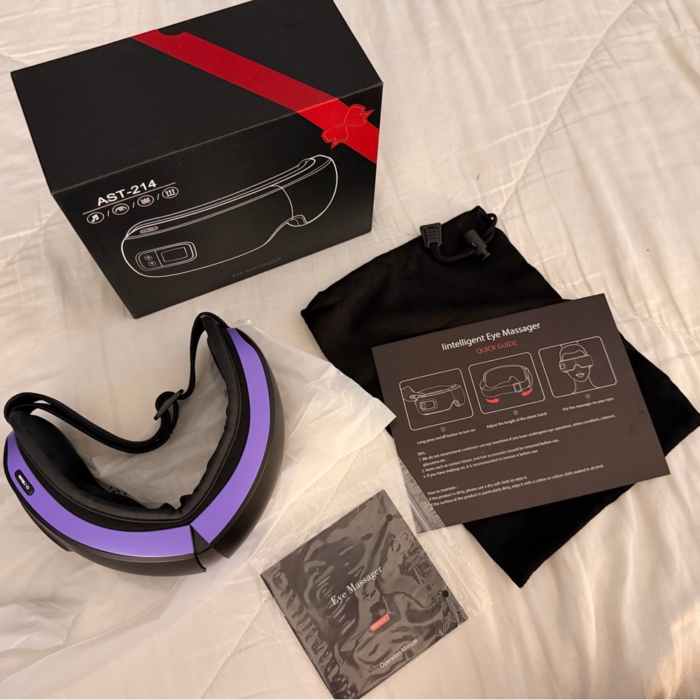 Purple Intelligent Eye Massager VR-Style Headset